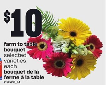 Independent City Market Farm to table bouquet, each offer