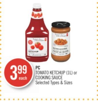 Shoppers Drug Mart Pc tomato ketchup (1l) or cooking sauce offer