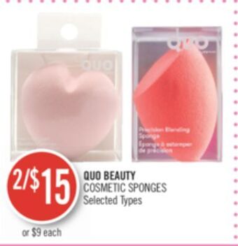 Shoppers Drug Mart Quo beauty cosmetic sponges offer