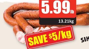 Starsky Wood smoked garlic pork sausage swojska offer