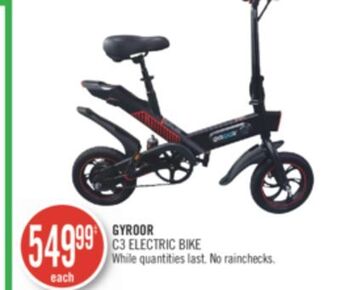 Shoppers Drug Mart Gyroor c3 electric bike offer
