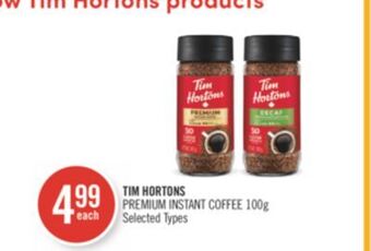 Shoppers Drug Mart Tim hortons premium instant coffee offer