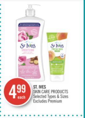 Shoppers Drug Mart St. ives skin care products offer