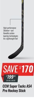 Hockey Life Ccm super tacks as4 pro hockey stick offer