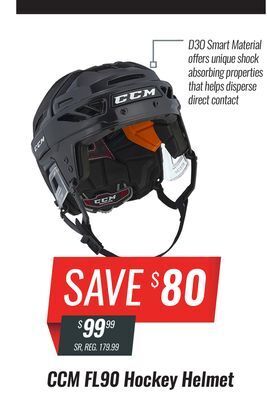 Hockey Life Ccm fl90 hockey helmet offer