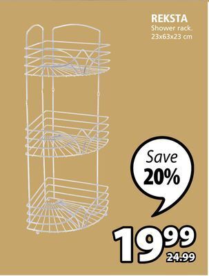 JYSK Reksta shower rack offer