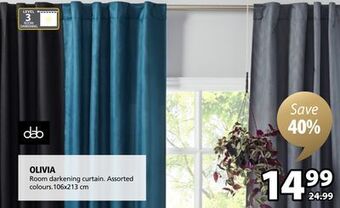 JYSK Olivia room darkening curtain offer
