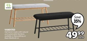 JYSK Vandsted hall bench offer