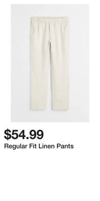 H&M Regular fit linen pants offer