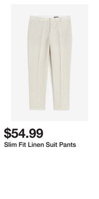 H&M Slim fit linen suit pants offer