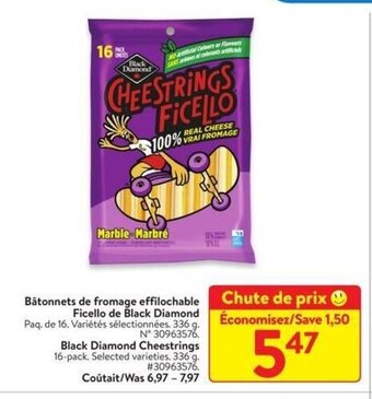 Walmart Black Diamond Cheestrings 336 g offer