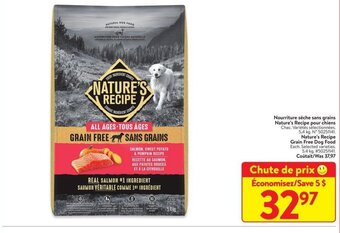 Walmart Nature's Recipe Grain Free Dog Food 5,4 kg offer