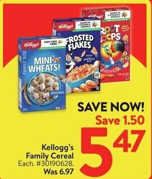 Walmart Kellogg's Family Cereal offer