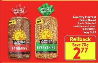 Walmart Country Harvest Grain Bread offer