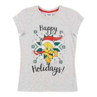 Giant Tiger Girl's christmas tweety t-shirt offer