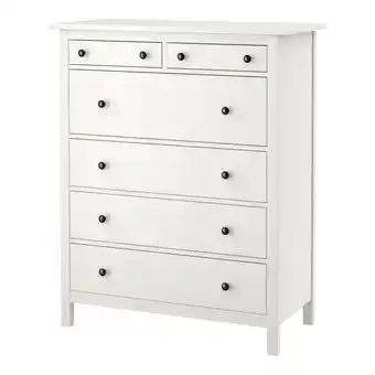 IKEA Hemnes 6-drawer chest, white stain, 42 1/2x51 5/8 offer
