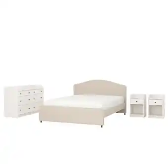 IKEA Hauga bedroom furniture, set of 4, lofallet beige/white, full/double offer