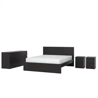 IKEA Malm bedroom furniture, set of 4, black-brown, queen offer