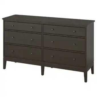 IKEA Idanäs 6-drawer dresser, dark brown stained, 63 3/4x37 3/8 offer