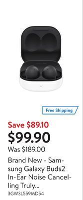 Walmart Brand new - samsung galaxy buds2 in-ear noise cancelling truly wireless headphones offer