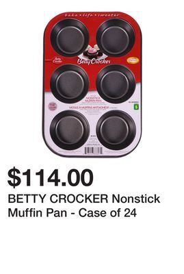 Dollarama Betty crocker nonstick muffin pan - case of 24 offer
