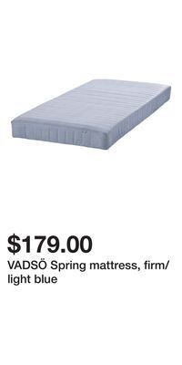 IKEA Vadsö spring mattress, firm/light blue offer