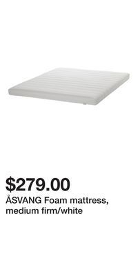 IKEA Åsvang foam mattress, medium firm/white offer