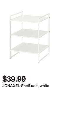 IKEA Jonaxel shelf unit, white offer