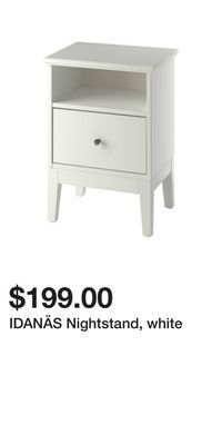 IKEA Idanäs nightstand, white offer