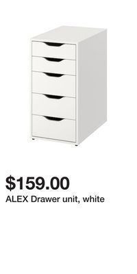 IKEA Alex drawer unit, white offer