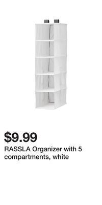 IKEA Rassla organizer with 5 compartments, white offer