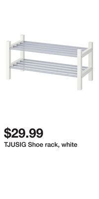 IKEA Tjusig shoe rack, white offer