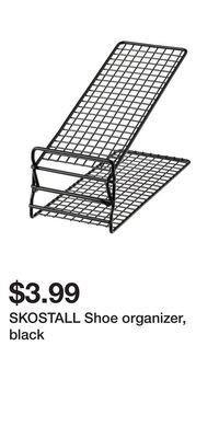 IKEA Skostall shoe organizer, black offer
