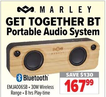 2001 Audio Video Marley portable audio system offer