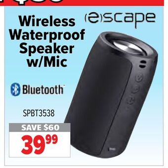 2001 Audio Video Escape wireless waterproof speaker w/mic offer