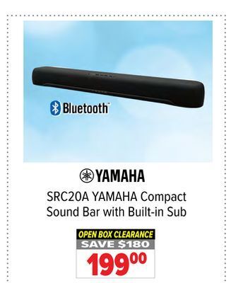 2001 Audio Video Yamaha compact sound bar with built-in sub offer