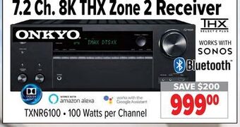2001 Audio Video Onkyo 7.2 ch. 8k thx zone 2 receiver offer