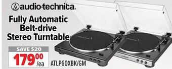 2001 Audio Video Audio-technica fully automatic belt-drive stereo turntable offer