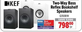 2001 Audio Video Kef two-way bass reflex bookshelf speakers offer