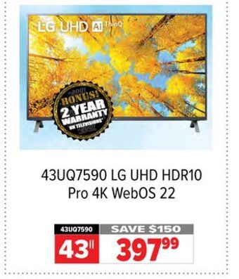 2001 Audio Video Lg 43 uhd hdr10 pro 4k webos 22 offer