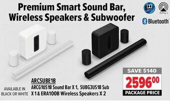 2001 Audio Video Sonos premium smart sound bar, wireless speakers & subwoofer offer