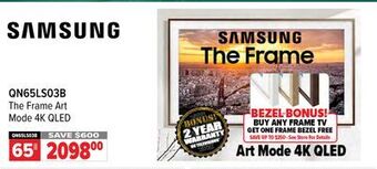 2001 Audio Video Samsung 65 the frame art mode 4k qled tv offer