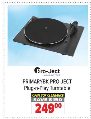 2001 Audio Video Pro-ject plug-n-play turntable offer