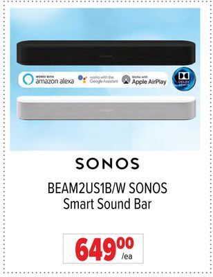 2001 Audio Video Sonos smart sound bar offer