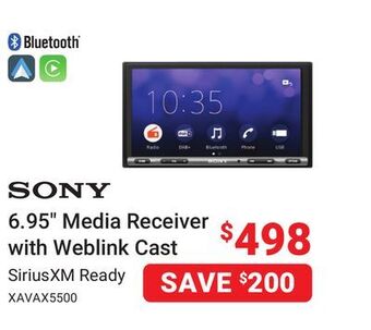 Visions Electronics Sony 6.95 media receiver with weblink cast offer