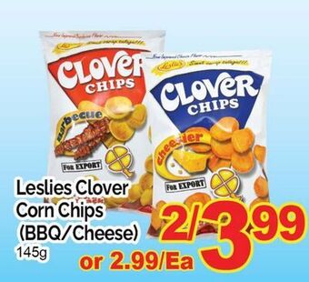 T&T Supermarket Leslies clover corn chips (bbq/cheese), 145g offer