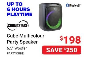Visions Electronics Soundstage cube multicolour party speaker offer