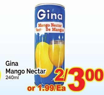 T&T Supermarket Gina mango nectar, 240ml offer