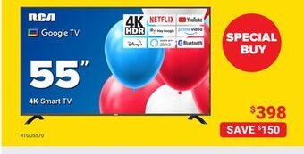Visions Electronics Rca 55 4k smart tv offer