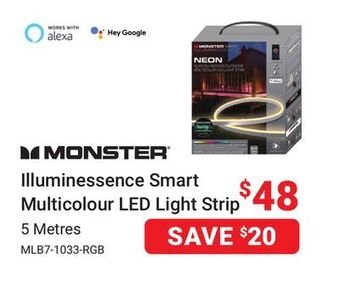 Visions Electronics Monster illuminessence smart multicolour led light strip offer